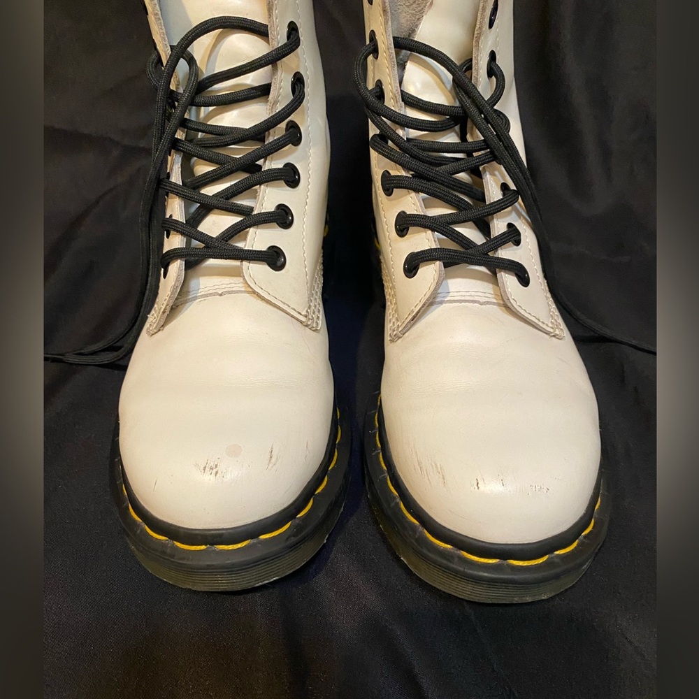 Dr. Martens 1460 White Combat Boots - Size 6 - Picture 6 of 9